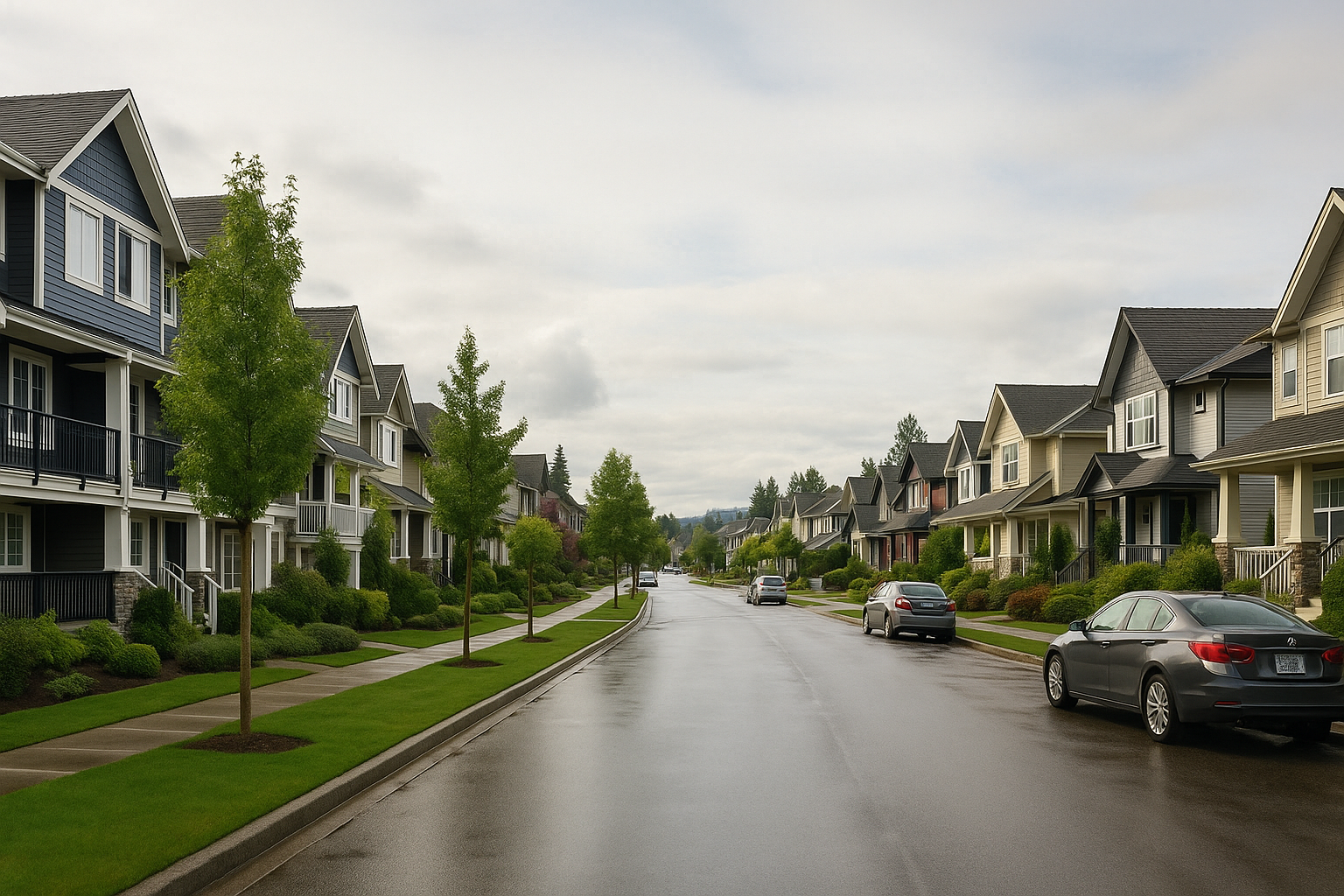 Representative Langley streetscape background.